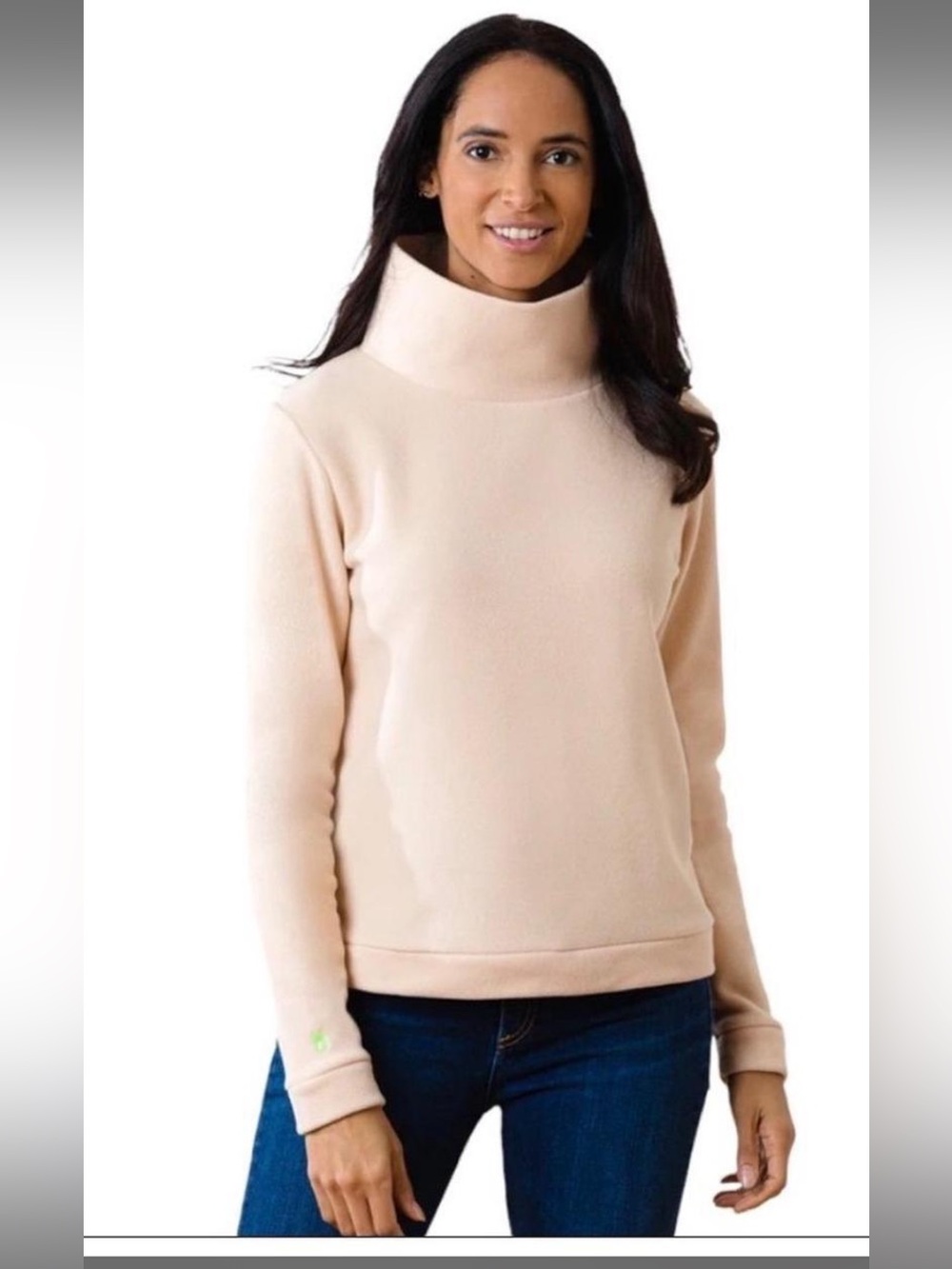 Dudley Stephens Cream High-Neck Pullover